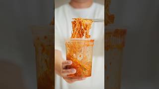 This is the best way to eat an entire jar of kimchi / with noodles #shorts #food #foodie #korean