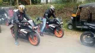 KTM rc 390 | smoking | wheel spin | tyre burn | Chainstrockers Kerala