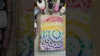 Rainbow PanPastel Art Journal Page #the100dayproject2023  #mixedmedia #artjournal