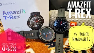 Amazfit T-Rex Real Life review | Better than Honor Magic watch 2 | Best VFM Smartwatch?