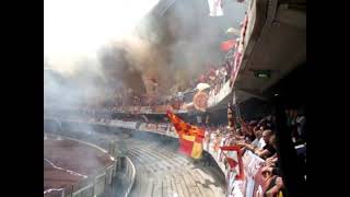 Chievo Verona - Roma 2009/2010 ultras Roma in trasferta - tifo settore ospiti - amarcord