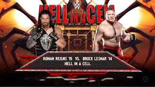 Roman Reigns VS Brock Lesnar | Hell in a Cell Match 🔥💪♨️ #wwe #2k24 #gaming