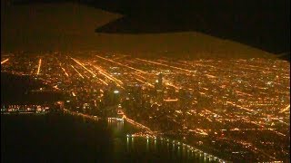 Night Landing at Chicago O'Hare - LOT Polish Airlines - Dreamliner SP-LRF