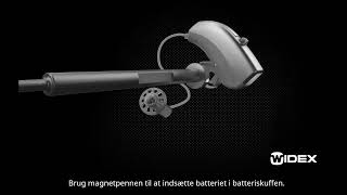 Sådan indsætter og udskifter du batteri | Widex hearing aids