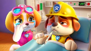 RUBBLE GOT SICK? Take Him To Hospital ! - Very Sad Story But Happy Ending | Paw Patrol 3D Animation