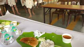 Wedding meal on banana leaves at Panchavati The Pavilion