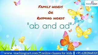 Family words/Rhyming words/Learn phonics @teachingcart5176