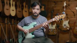 Sqoe SJB600 21-fret high-end 4-string electric bass (Playthrough).