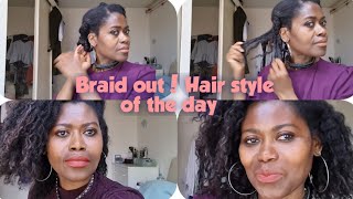 Natural hair easy hairstyle for a day#short