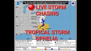 🔴LIVE - Tropical Storm Ophelia - North Carolina / Virginia - Live Storm Chaser