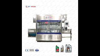 Lubricant oil motor oil car oil filling capping machines by piston flow meter system.