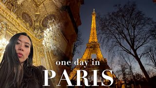 PARIS MUST DO IN ONE DAY | LOUVRE MUSEUM, EIFFEL TOWER, ANGELINA | PARISIAN CLASSICS  | TRAVEL VLOG