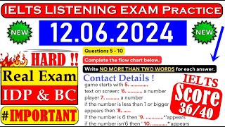 IELTS LISTENING PRACTICE TEST 2024 WITH ANSWERS | 12.06.2024