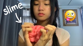 ASMR Thai Sleep with Slime (strange sounds)🤪 เล่นสลามก่อนนอน 🛏