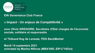 IDN Governance Club France :  "Impact - Un enjeux de Compétitivité"