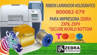 LAMINADOR HOLOGRAFICO ZEBRA 800082-079 MUNDO INFERIOR ZXP8 ZXP9