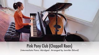 Pink Pony Club (Chappell Roan) Piano Sheet Music (Intermediate Abridged) Arranged by Jennifer Eklund