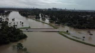 Hurricane / Tropical Storm Harvey - Houston White Oak Bayou at 34th st