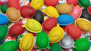 NEW! Colored Glitter Kinder Joy opening ASMR - A lot of Kinder Surprise egg toys Part- 230