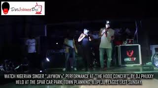 Watch Nigerian singer JAYWON's performance at #TheHoodConcert by DJ Phuxxy