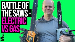 Dad's Gas Chainsaw vs My Electric Chainsaw - EPIC Showdown