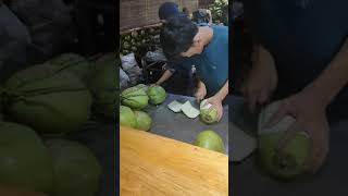 cute skill cutting coconut #shorts