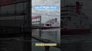 Red Funnel Car Ferry Docking at Southampton from the Isle of Wight ' Red Eagle '