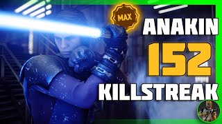 MAX Anakin Skywalker 152 Killstreak PS5 Gameplay Star Wars Battlefront 2 (Tatooine)