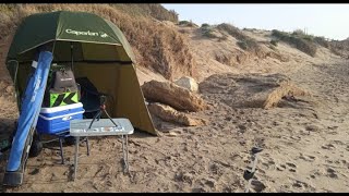 surfcasting en artola capturas de sargos con levante fuerte