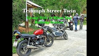 Triumph Street Twin Group ride to Khun Tan Railway Station