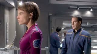 Reed and T'pol tell Archer their findings