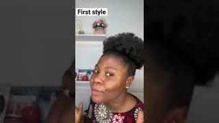 HOW TO STYLE SHORT NATURAL HAIR #naturalhair #naturalhaircommunity #shorts