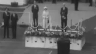 July 11, 1966 - Queen Elizabeth opens the 1966 World Cup at Wembley, London