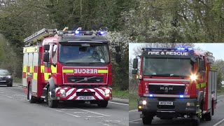 Norfolk & Suffolk Fire and Rescue Services responding to Thatch Fire