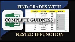 Excel Nested IF Formula to Calculate Grades in 2024 | Lecture 16