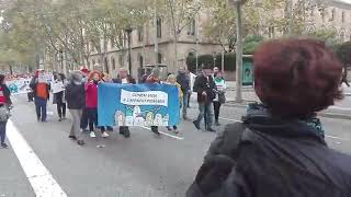 Manifestació i lectura manifest Marea blanca sanitat ICS 29 octubre 2018 Barcelona