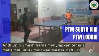 Andi Spin Smash harus menyiapkan tenaga maksimal untuk melawan Master Deff Tri