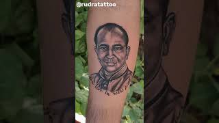 Father portrait tattoo on forearm by || RUDRA TATTOO & PIERCING STUDIO || #shorts