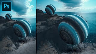 إزاى نعمل 3D Planet على الصورة بالفوتوشوب - 3D SCI-FI Planet Manipulation in Photoshop #Photoshop