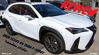 2020 LEXUS UX 250H F-SPORT REVIEW -- THE MOST LUXURIOUS AND COMPACT HYBRID SUV !