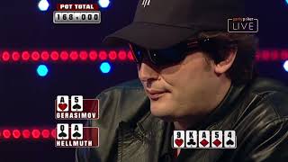 Phil Hellmuth vs Kirill Gerasimov | Classic Hands - Premier League Poker | partypoker