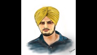 Painting of sidhu moose wala on autodesk | tribute to sidhu moose wala #shorts #sidhumoosewala