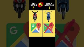 TVS NTORQ VS HONDA ACTIVA 6G. #shortsvideo