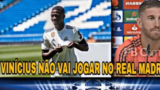 SÉRGIO RAMOS FALA EM ENTREVISTA SOBRE VINÍCIUS JÚNIOR NO TIME PRINCIPAL DO REAL MADRID EM 2018