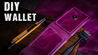 How to Make a Handmade Leather Cardholder | DIY Tutorial with ASMR Sounds