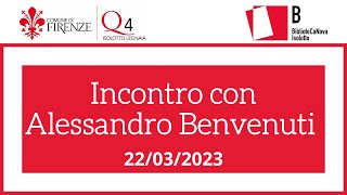 Incontro con Alessandro Benvenuti.