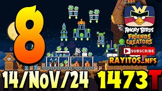 Angry Birds Friends Level 8 Tournament 1473 Highscore  POWER-UP walkthrough