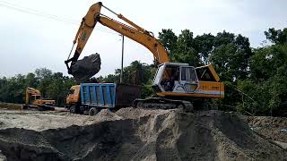 SUMITOMO Excavator 5280 | Sand Unload to Truck | Caterpillar Boy