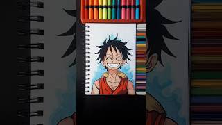 Luffy🏴‍☠️ drawing - one⚓ piece [asmr] #shorts #onepiece #highlight