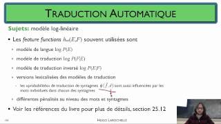 Traitement automatique des langues [7.18] Traduction automatique - modèle log-linéaire